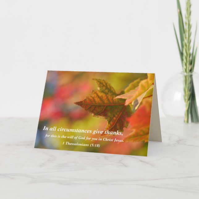 Religiösa Thanksgiving Card Helgkort (Framsida)