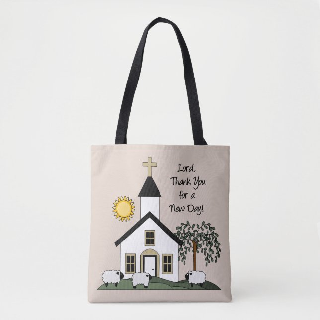 Religiösa Tote Bag Tygkasse (Framsida)
