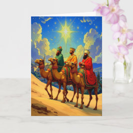 Religiösa Tre Kung-julkort Kort