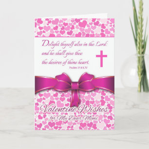 Religiösa Valentine for Mimi, Psalm 37:4 Scripture Helgkort