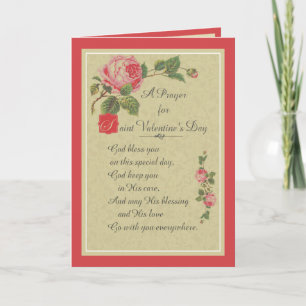 Religiösa Valentines day Prayer Ro Helgkort