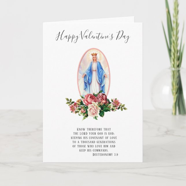 Religiösa | Valentines day | Virgin Mor Mary Kort (Framsida)