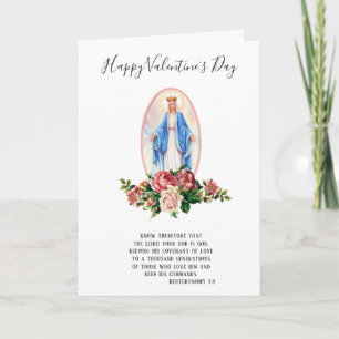 Religiösa Valentines day Virgin Mor Mary Kort