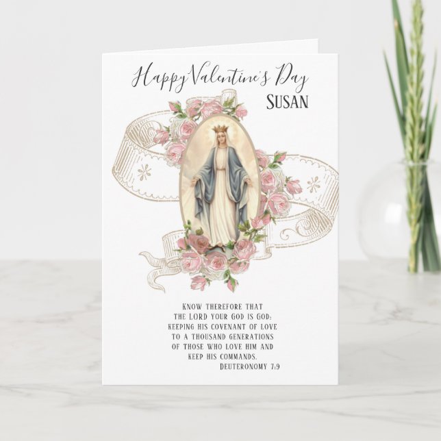 Religiösa | Valentines day | Virgin Mor Mary Kort (Framsida)