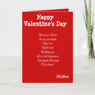 Religiösa valentins dag mor helgkort
