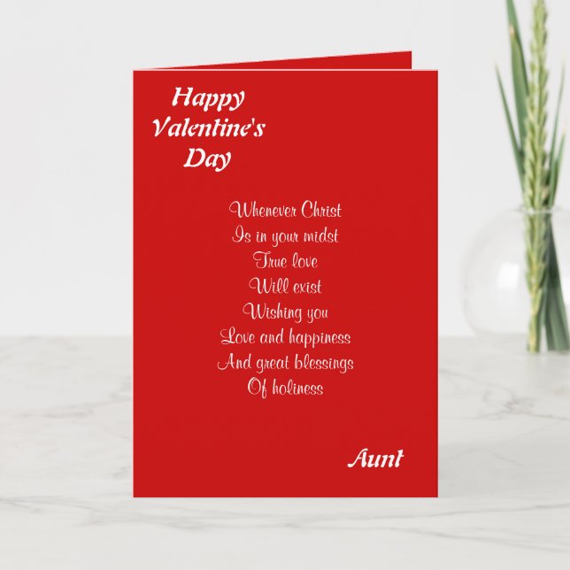 Religiösa valentins dag moster helgkort (Framsida)