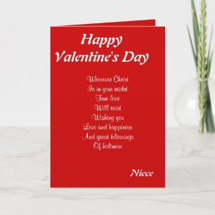 Religiösa valentins dag niece helgkort