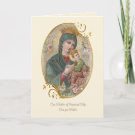 Religiösa Vänskap Prayer Virgin Mary Vintage Ca Kort