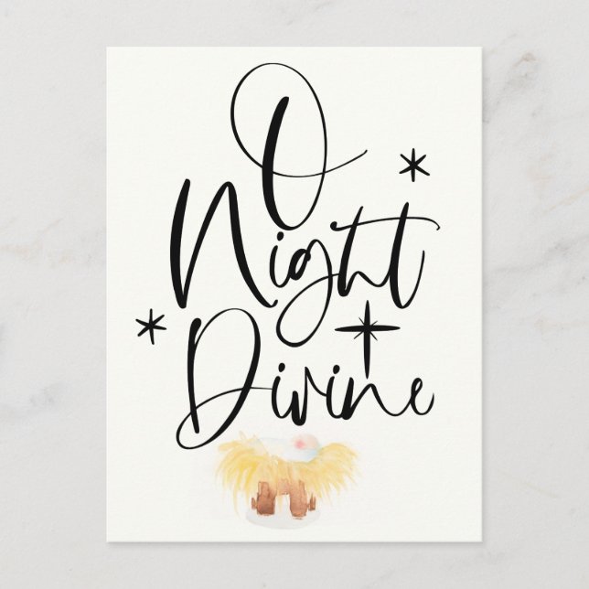 Religiösa Vattenskort för julfärg Helg Vykort (Framsida)