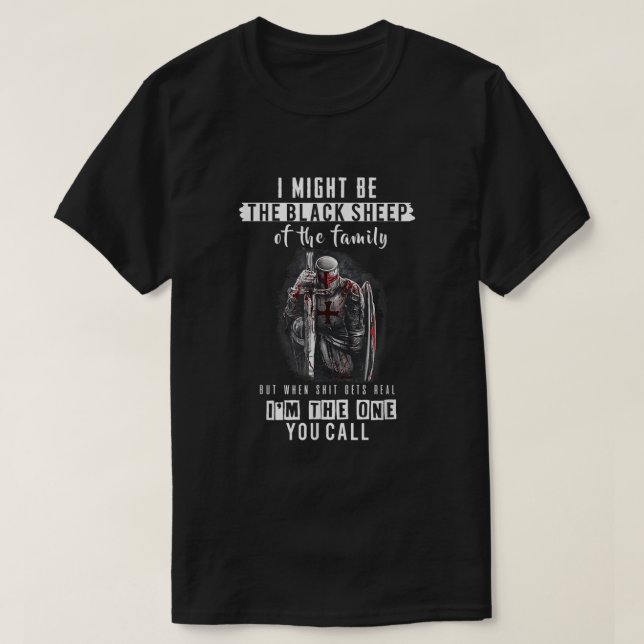 Religiösa Verse Christian Costume Crusader Knight T Shirt (Design framsida)