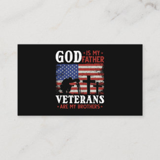 Religiösa Veteran American Flagga Proud Soldier Visitkort