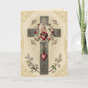 Religiösa Vintage Kor Prayer St. Francis de Sale Kort