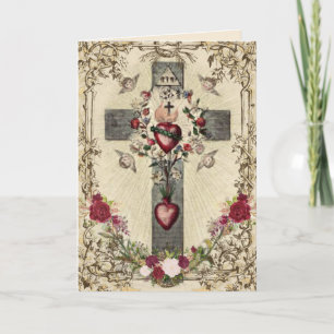 Religiösa Vintage Prayer San Francis de Sales Kort