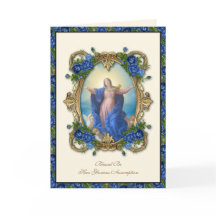 Religiösa Virgin Mary Blommigt Catholique Assumpti