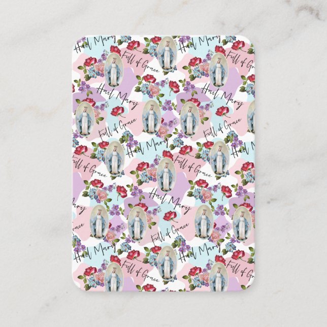 Religiösa Virgin Mary Catholique Prayer Memorare Placeringskort (Framsida)