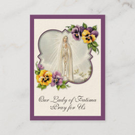 Religiösa Virgin Mary Fatima Catholic Prayer  Visitkort