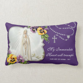 Religiösa Virgin Mary Fatima Rosary Catholic Lumbarkudde