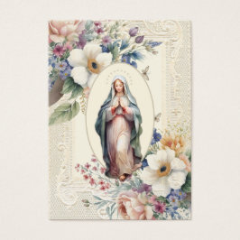 Religiösa Virgin Mary Funeral Memorial Prayer Visitkort