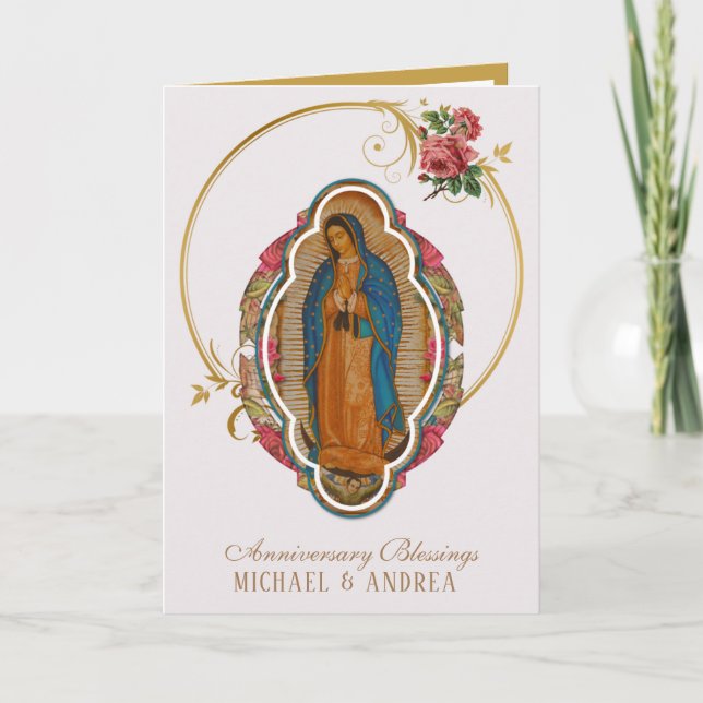 Religiösa Virgin Mary Guadalupe-årsdagen Kort (Framsida)
