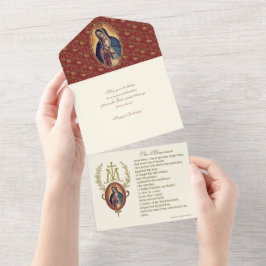 Religiösa Virgin Mary Guadalupe Blommigt Birthday