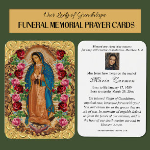 Religiösa Virgin Mary Guadalupe katolsk begraver Visitkort