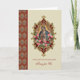 Religiösa Virgin Mary Guadalupe Spain Feast Card Kort