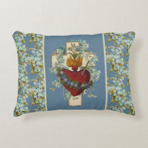 Religiösa Virgin Mary Heart Blommigt Kor  