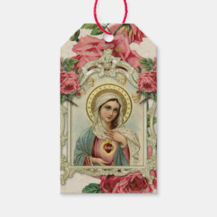 Religiösa Virgin Mary Immaculate Heart Ro Presentetikett