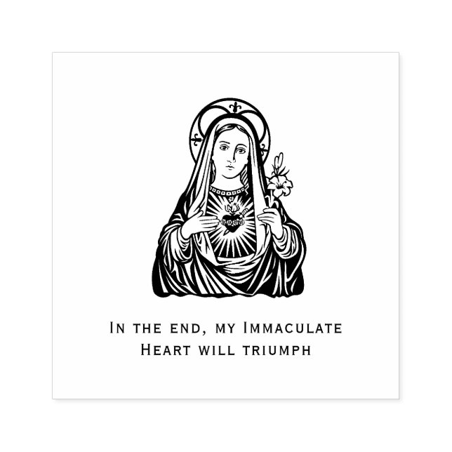 Religiösa Virgin Mary Immaculate Heart Stämpel (Tryck)