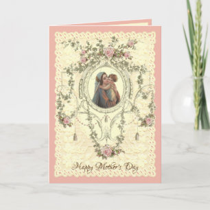 Religiösa Virgin Mary Jesus Catholik Mors dag Helgkort
