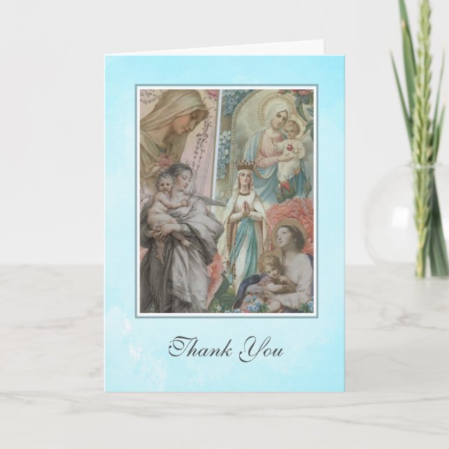 Religiösa Virgin Mary Jesus katolska Collage Kort (Framsida)