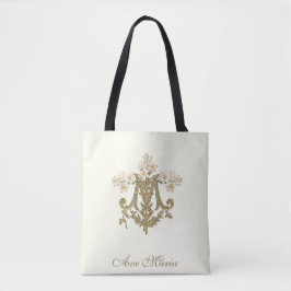 Religiösa Virgin Mary Marian Kor Ave Maria Tote  Tygkasse