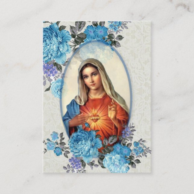 Religiösa Virgin Mary Memorare Prayer Heliga Card Visitkort (Framsida)