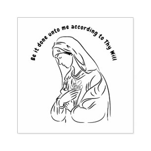 Religiösa Virgin Mary Mystical Ro Stämpel