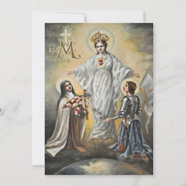 Religiösa Virgin Mary St. Therese Joan of Arc Kort