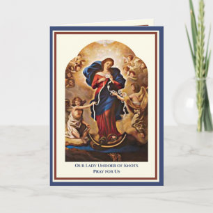 Religiösa Virgin Mary Undoer Knots Prayer Kort