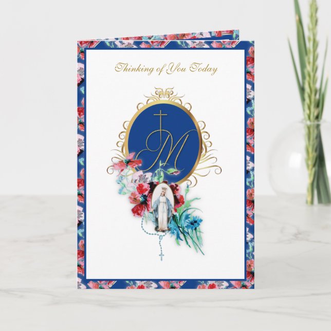 Religiösa Virgin Mary Vänskap Rosary Catholique Kort (Framsida)