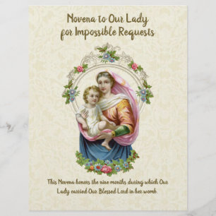 Religiösa Virgin Mary Vintage Catholik Prayer