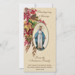 Religiösa Virgin Mor Mary Thanksgiving Helgdag