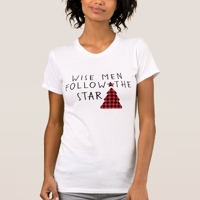 Religiösa Wise Manar Julgran Star Womens T Shirt (Framsida)