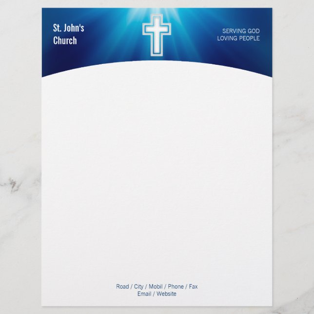Religiösakor för kristendomen | brevhuvud (Framsida)