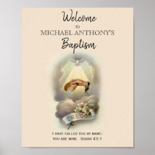 Religiösan Baptism Christening Välkommen Poster
