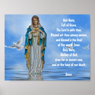 Religiösan Blsed Virgin Mary Madonna Heliga Spirit Poster