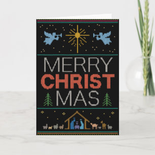 Religiösan färg KnTED Christian God jul Helgkort