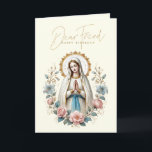 Religiösan FRIEND Grattis på födelsedagen Blommigt Tack Kort<br><div class="desc">En DEAR FRIEND med vackra blommor i vas och en traditionell katolsk religiösa av den blå Jungfru Mary har ett födelsedagskort för en DEAR FRIEND med vackra blommor och en traditionell katolsk bild av den blå Jungfrun Mary. Vår Dam av Lourdes A Scripture vers är på insidan med blommorna och...</div>