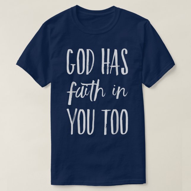 Religiösan "God Christian Faith Motivation" T Shirt (Design framsida)