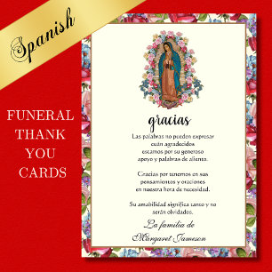 Religiösan Guadalupe Condolence Sympathy Tack Kort