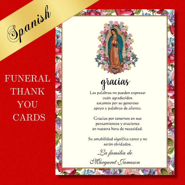 Religiösan Guadalupe Condolence Sympathy Tack Kort (Skapare uppladdad)