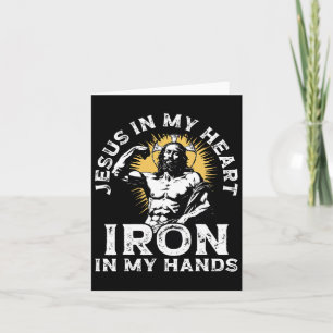Religiösan Gym och Jesus Christian Bodybuilding Kort