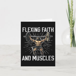Religiösan Gym och Jesus Christian Bodybuilding Kort